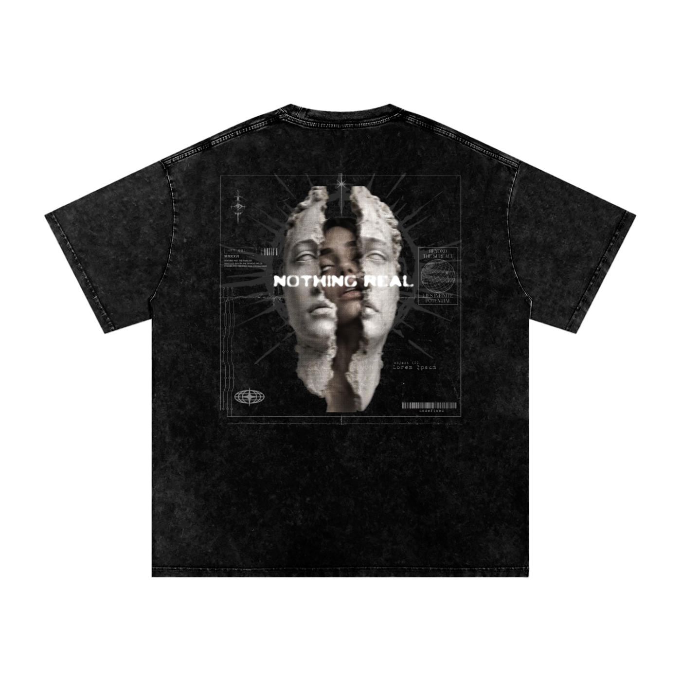 'Nothing Real' Tee - Snow Washed