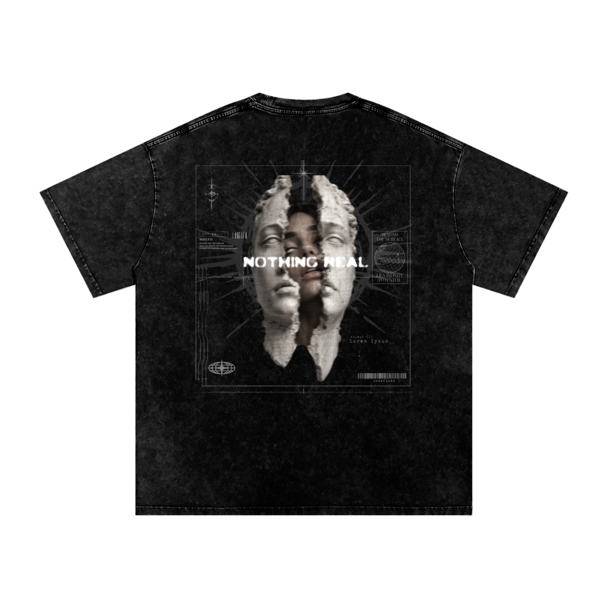 'Nothing Real' Tee - Snow Washed